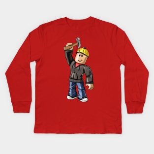 Roblox Builder Drawing Kids Long Sleeve T-Shirt